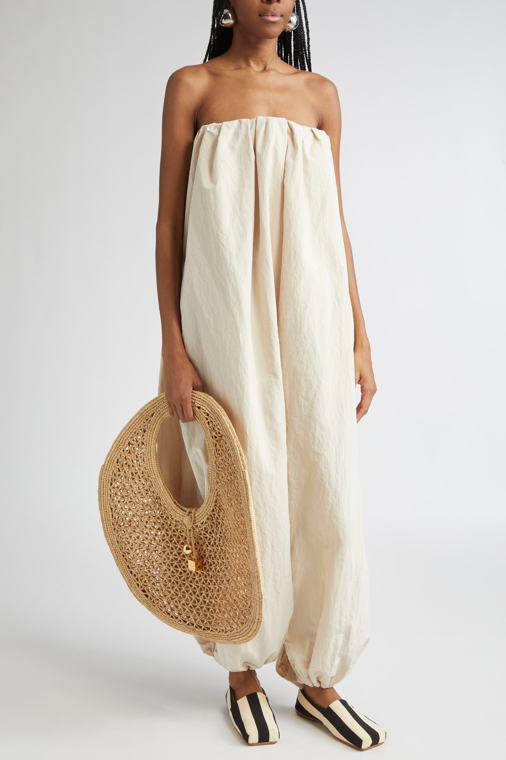 Calisson Oversized Off-The-Shoulder Parachute Jumpsuit