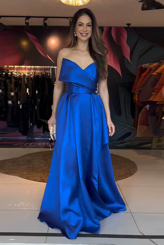 Ocean’s Embrace – Asymmetric Strapless Gown