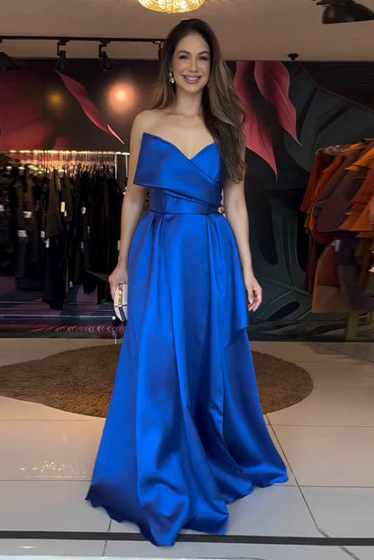 Ocean’s Embrace – Asymmetric Strapless Gown