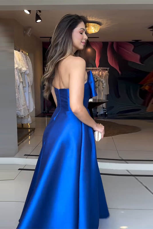 Ocean’s Embrace – Asymmetric Strapless Gown