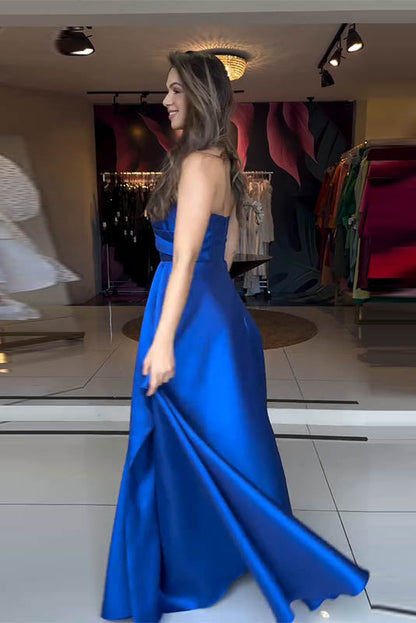 Ocean’s Embrace – Asymmetric Strapless Gown