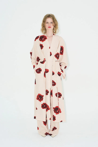 Sahara Print Kimono Dress